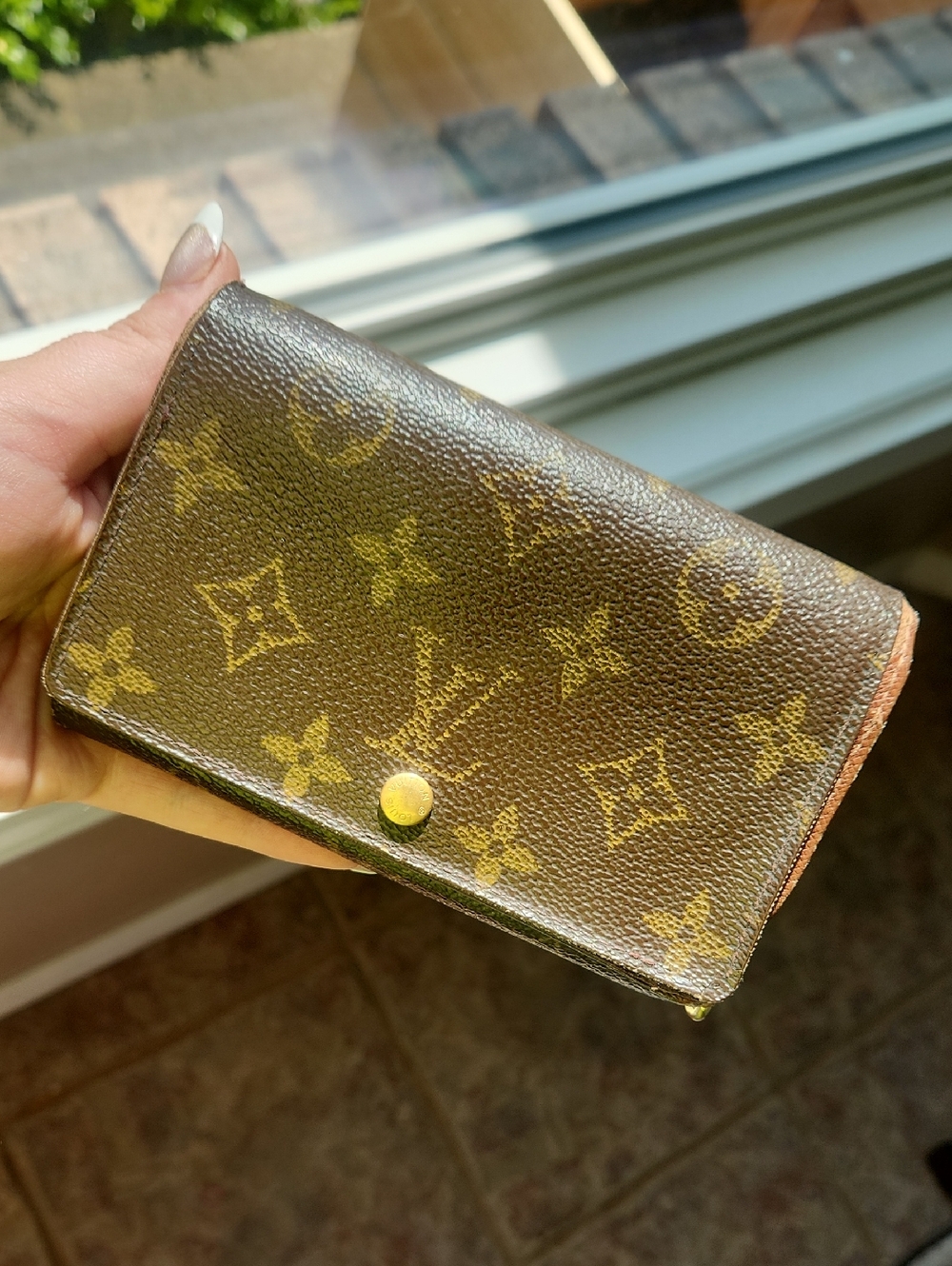 Louis Vuitton Monogram Canvas Small Wallet in Brown and Gold